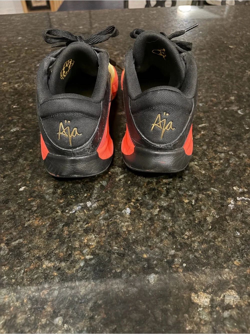 Nike A'One All-Star Basketball Low Top Sneaker Black/Gold/Crimson HQ1728-001
